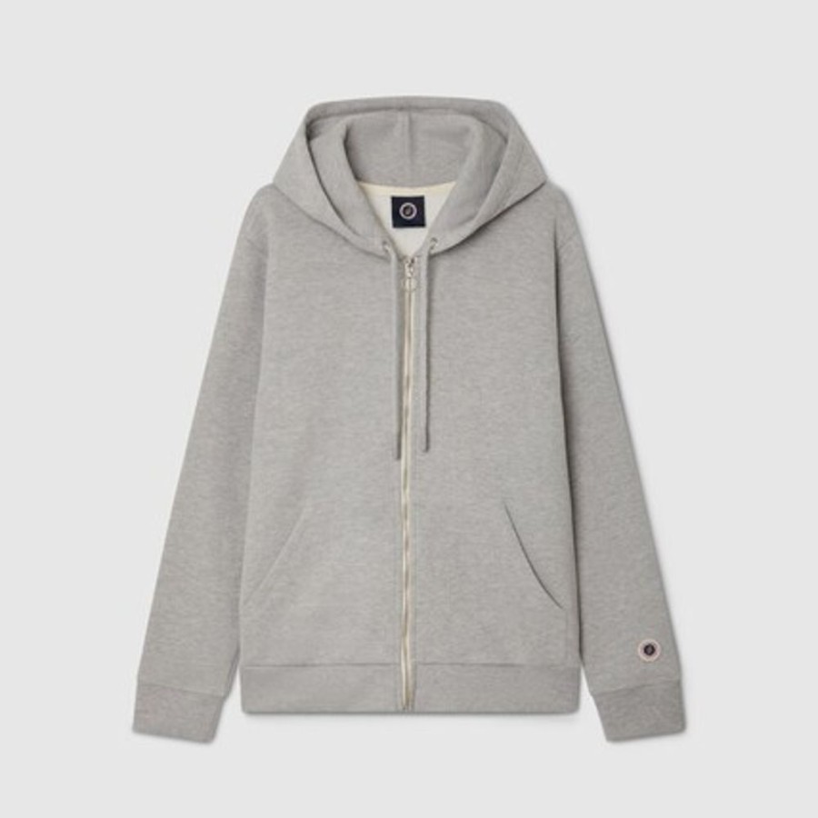 Femme SWEET PANTS | Wide Zip Hood Grey Marl - Sweet Pants