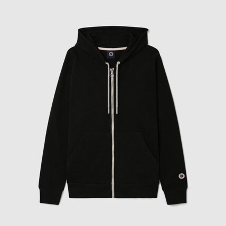 Homme SWEET PANTS | Wide Zip Hood Black - Sweet Pants