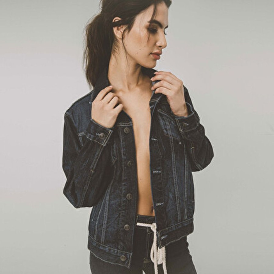 Femme SWEET PANTS | Trucker Jacket Dark Blue - Sweet Pants