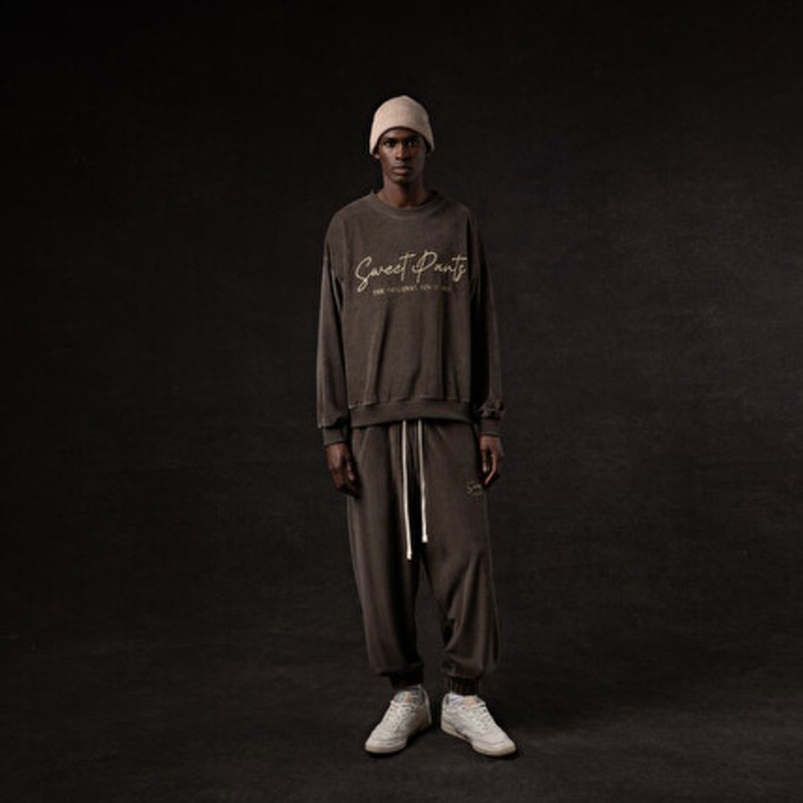 Homme SWEET PANTS | Velor Crew Taupe - Sweet Pants