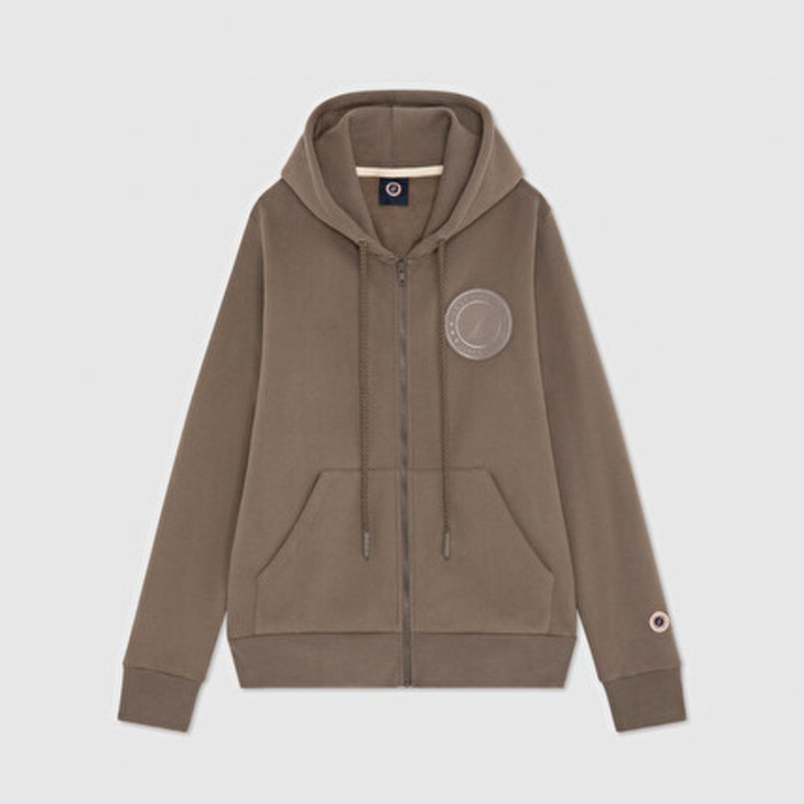 Homme SWEET PANTS | Patch Zip Hood Taupe - Sweet Pants