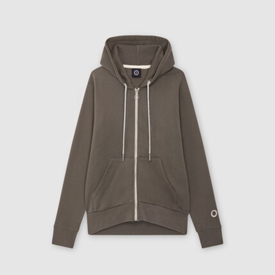 Homme SWEET PANTS | Wide Zip Hood Taupe - Sweet Pants