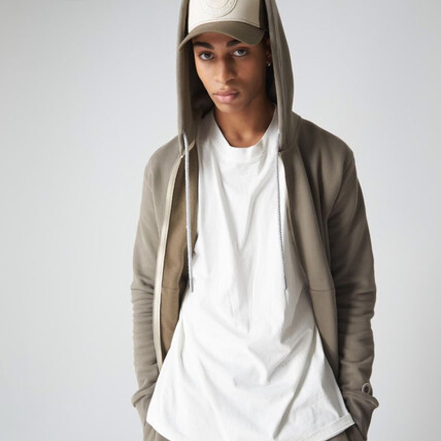 Homme SWEET PANTS | Wide Zip Hood Taupe - Sweet Pants