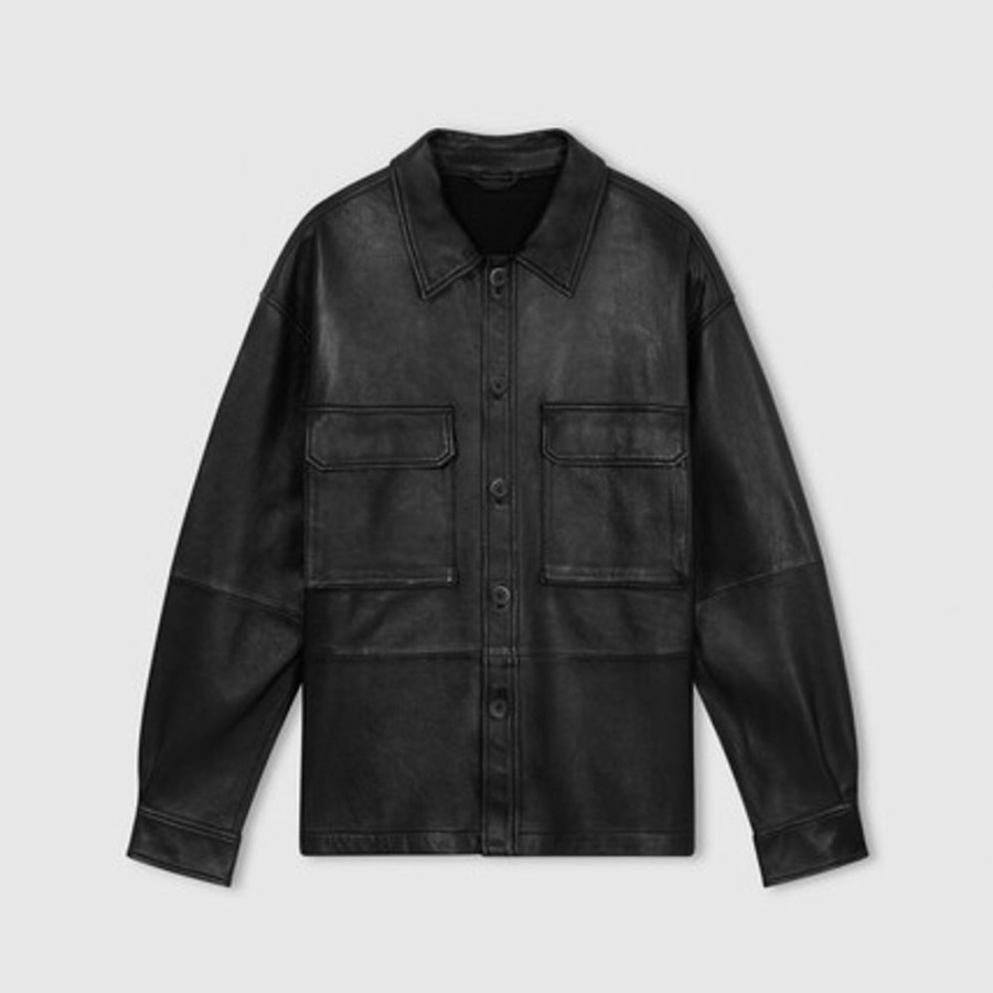 Homme SWEET PANTS | Leather Overshirt Black - Sweet Pants