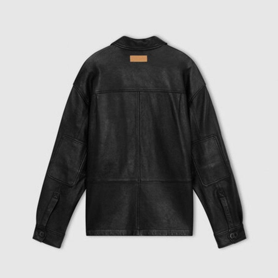 Homme SWEET PANTS | Leather Overshirt Black - Sweet Pants